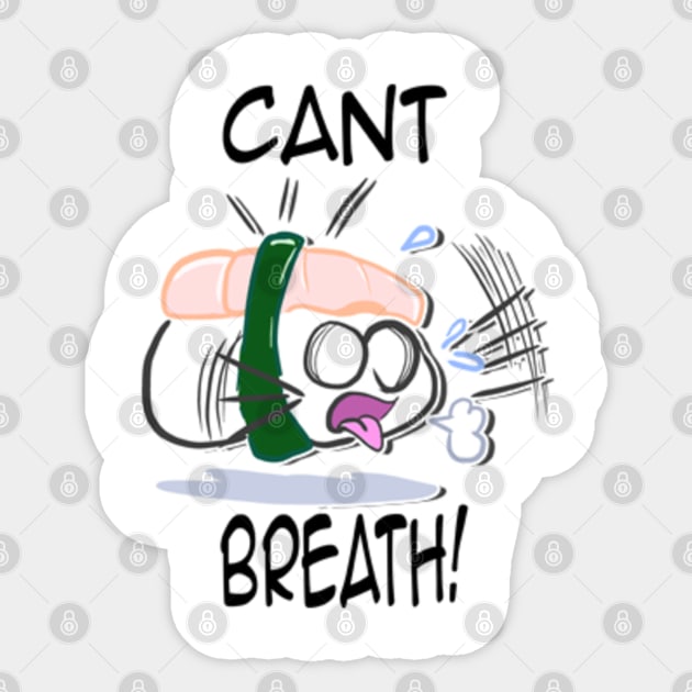 Cant Breath Sticker by Reenave